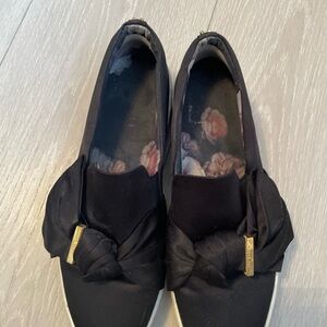Ted Baker London Black Flats with Floral Interior